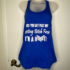 Funny "Resting Bitch Face" Racerback Tank